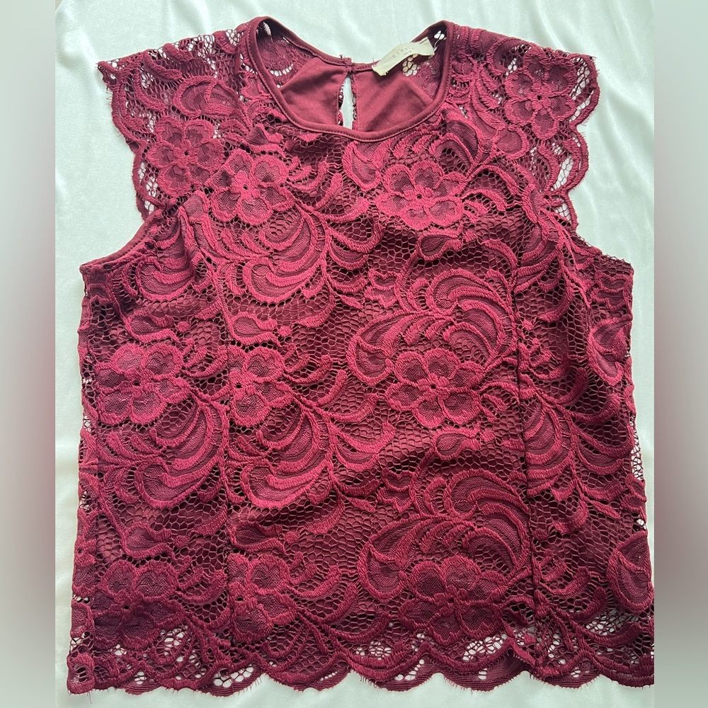 Elodie Cap Sleeve Lace Top